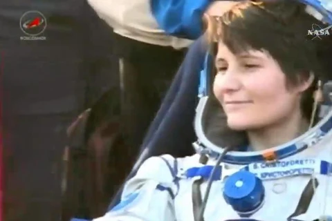 Nữ phi hành gia Italy Samantha Cristoforetti đã trở về Trái Đất an toàn. (Nguồn: ANSA)