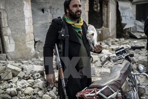 Một chiến binh người Kurd. (Ảnh: AFP/TTXVN)