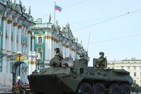 Xe bọc thép của quân đội Nga. (Nguồn: AFP/TTXVN)