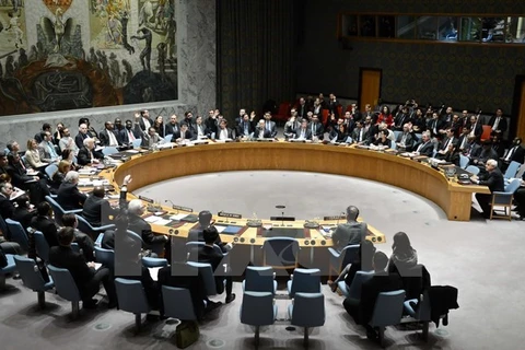Một phiên họp của Hội đồng bảo an Liên hợp quốc. (Nguồn: THX/TTXVN)