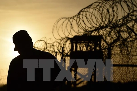 Binh sỹ Mỹ tại căn cứ hải quân Mỹ trên vịnh Guantanamo ngày 9/4/2014. (Nguồn: AFP/TTXVN)
