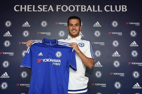 Pedro trong ngày ra mắt Chelsea. (Nguồn: Chelsea FC)