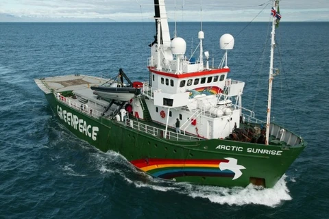 Tàu Arctic Sunrise của tổ chức Hòa bình Xanh. (Nguồn: newsmaritime.com)