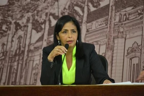 Ngoại trưởng Venezuela Delcy Rodriguez. (Nguồn: venezuelaaldia.com)