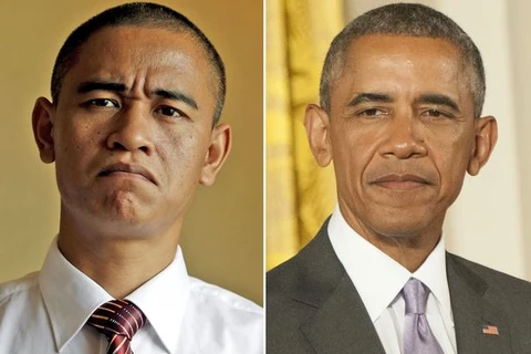 Obama thật và Obama Trung Quốc. (Ảnh: Reuters)
