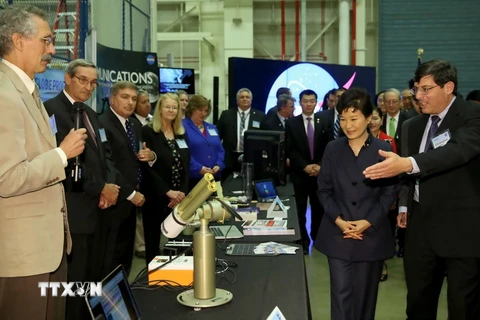 Tổng thống Hàn Quốc Park Geun-hye đang có chuyến thăm Mỹ. (Ảnh: Yonhap/TTXVN)