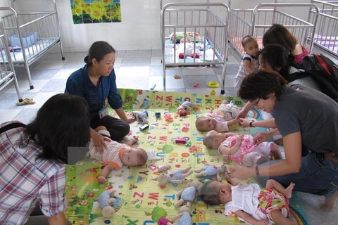 Bệnh nhân AIDS tại Trung tâm Linh Xuân, Thành phố Hồ Chí Minh. (Ảnh: Phương Vy/TTXVN)