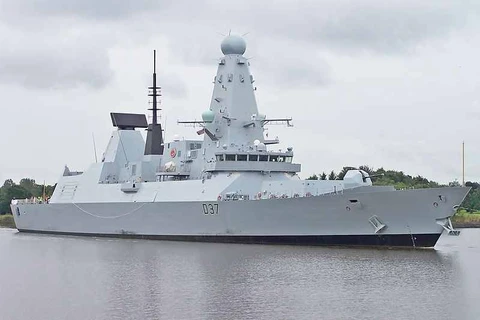 Tàu khu trục mang tên lửa Duncan của Hải quân Hoàng gia Anh. (Nguồn: cotidianul.ro) 