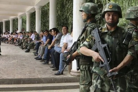 Quân đội Trung Quốc ở Khu tự trị Duy Ngô Nhĩ Tân Cương. (Nguồn: Reuters)