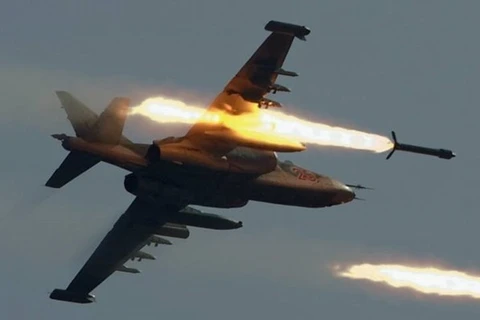 Máy bay chiến đấu Nga không kích mục tiêu ở Syria. (Nguồn: republika.mk)