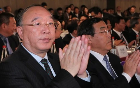 Ông Hoàng Kỳ Phàm (trái) sắp trở thành Tổng Thư ký Quốc vụ viện Trung Quốc. (Ảnh: SCMP Pictures)