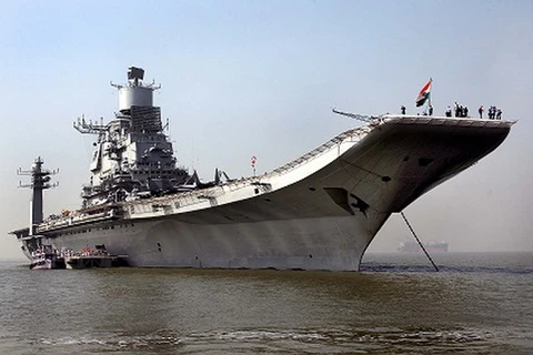 Tàu sân bay INS Vikramaditya của Hải quân Ấn Độ. (Ảnh: Reuters)