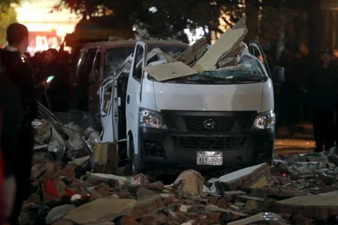 Hiện trường vụ nổ tại Cairo. (Ảnh: Reuters)