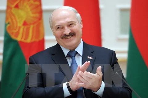 Tổng thống Belarus Alexander Lukashenko tại một buổi lễ ở thủ đô Minsk. (Nguồn: AFP/TTXVN)