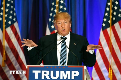 Ông Donald Trump phát biểu trong cuộc họp báo ở West Palm Beach, Florida ngày 5/3. (Ảnh: AFP/TTXVN)