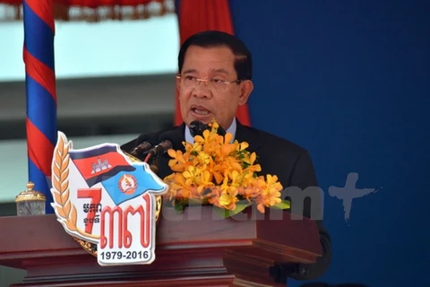 Thủ tướng Campuchia Hunsen. (Ảnh: Trần Chí Hùng/Vietnam+)