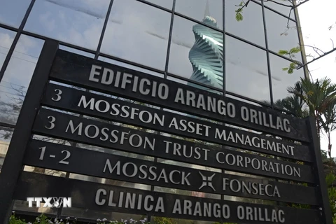  Tòa nhà trụ sở của Công ty luật thiên đường trốn thuế Mossack Fonseca tại thành phố Panama City ngày 3/4. (Ảnh: AFP/TTXVN)