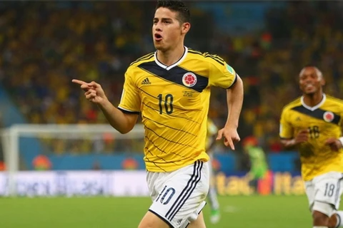 Colombia-Uruguay 2-0: Rodriguez giúp Colombia lập nên kỳ tích