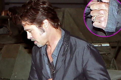 Lộ hình ảnh Brad Pitt đeo nhẫn cưới sau thông tin kết hôn Jolie