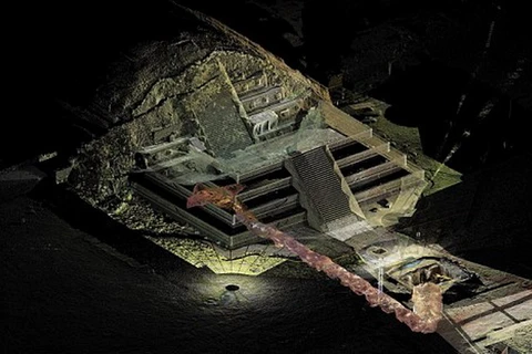 Vén màn bí mật về "con sông" thủy ngân dưới kim tự tháp người Maya