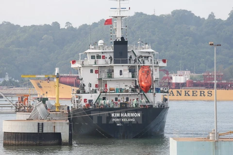Tàu chở dầu Orkim Harmony của Malaysia cập cảng Kuantan ngày 20/6. (Nguồn: THX/TTXVN)