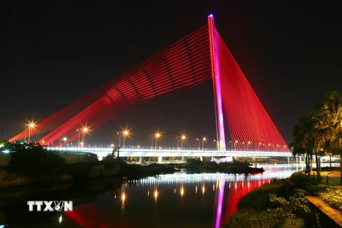 Cầu Trần Thị Lý ở Đà Nẵng. (Ảnh: Ngọc Hà/TTXVN)