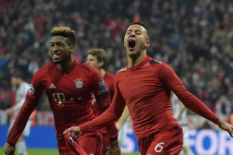 Thiago và Coman là những người lập công trong hiệp phụ giúp Bayern chiến thắng. (Nguồn: AP)