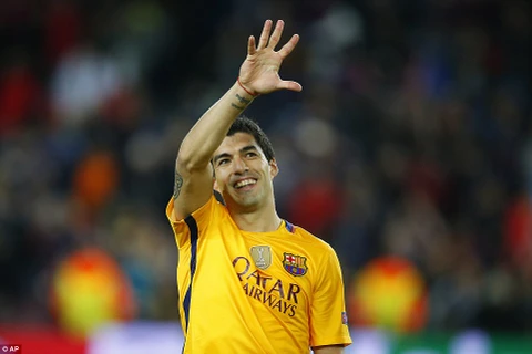 Luis Suarez mang chiến thắng về cho Barcelona. (Nguồn: AP)