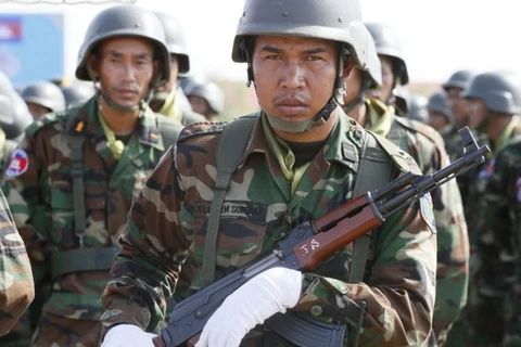 Lực lượng binh sỹ Campuchia. (Nguồn: phnompenhpost)
