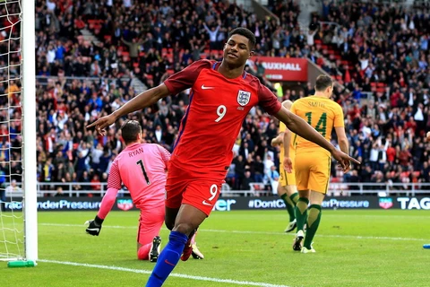 Marcus Rashford đi vào lịch sử đội tuyển Anh. (Nguồn: Guardian)