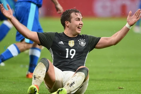 Mario Goetze không thể hiện được nhiều trong trận thua của Đức trước Slovakia. (Nguồn: AFP)