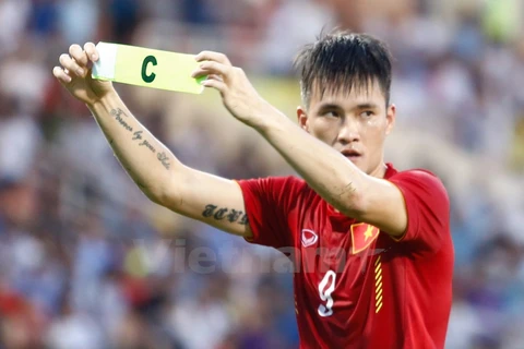 Công Vinh đã chơi 74 trận cho tuyển Việt Nam và ghi được 45 bàn. (Ảnh: Minh Chiến/Vietnam+)