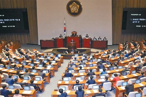 Một phiên họp của Quốc hội Hàn Quốc. (Ảnh: NEWSIS)