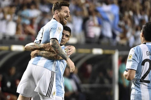 Niềm vui của đội tuyển Argentina. (Nguồn: AP)