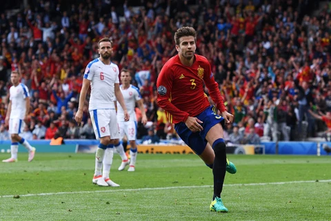 Gerard Pique mang chiến thắng về cho Tây Ban Nha. (Nguồn: Getty Images)