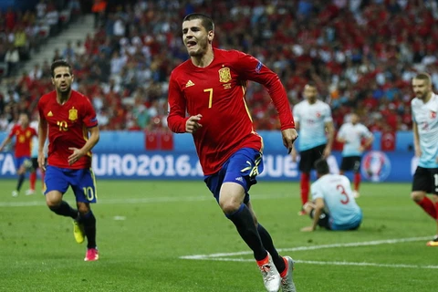 Morata đưa Tây Ban Nha vào vòng 1/8 EURO 2016. (Nguồn: Reuters)
