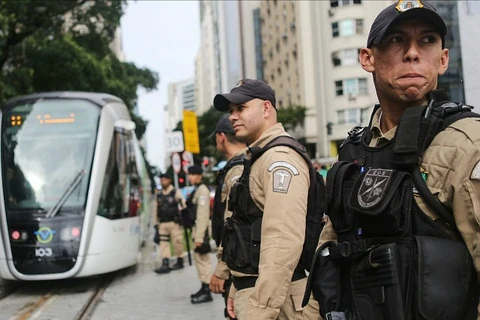 Lực lượng cảnh sát ở Rio, Brazil. (Nguồn: Getty Images)