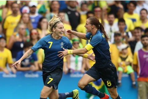 Thụy Điển vào chung kết sau khi đánh bại Brazil. (Nguồn: Getty Images)