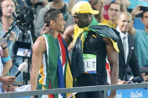 Usain Bolt và Wayde Van Niekerk. (Nguồn: Getty Images)