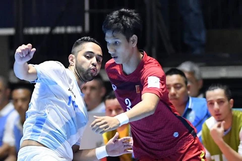 Tuyển Futsal Việt Nam xuất sắc vượt qua Guatemala ở World Cup 2016.