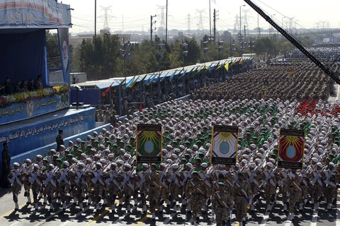 Iran tiến hành lễ duyệt binh. (Nguồn: AFP)