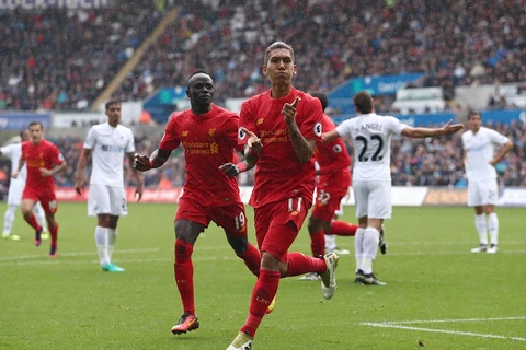 Liverpool lên tốp 2 sau khi đánh bại Swansea. (Nguồn: Getty Images)