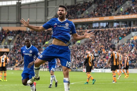 Costa lại lập công giúp Chelsea giành chiến thắng. (Nguồn: Daily Mai)