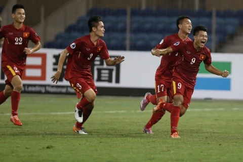 Niềm vui của các cầu thủ U19 Việt Nam. (Nguồn: AFC)