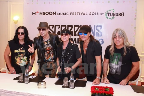 Scorpions đến Việt Nam biểu diễn. (Ảnh: Minh Sơn/Vietnam+)