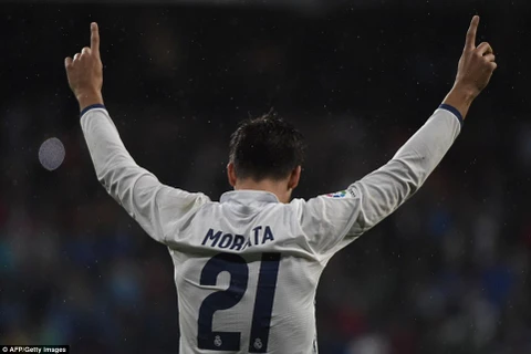 Alvaro Morata sắm vai người hùng của Real Madrid. (Nguồn: AFP/Getty Images)
