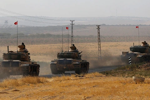 Xe tăng Thổ Nhĩ Kỳ gần biên giới với Iraq. (Nguồn: Reuters)