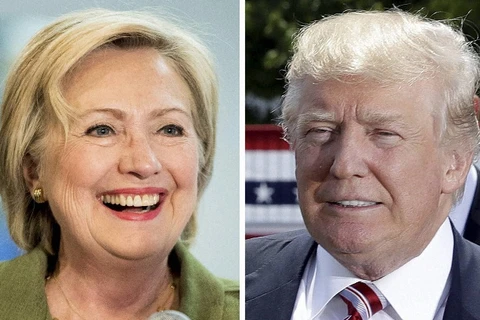 Hai ứng cử viên Hillary Clinton và Donald Trump. (Nguồn: Business-standard.com)