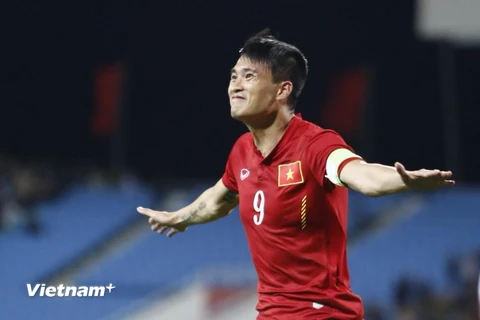 Công Phượng là người mở đầu cho chiến thắng của đội tuyển Việt Nam trước đội tuyển Indonesia. (Ảnh: Minh Chiến/Vietnam+)