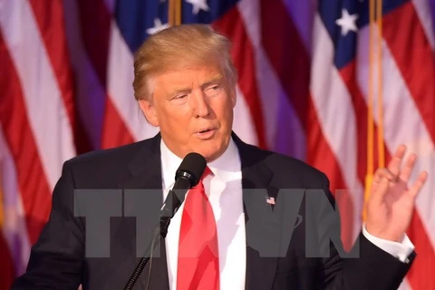 Tổng thống mới đắc cử Donald Trump phát biểu. (Nguồn: AFP/TTXVN)